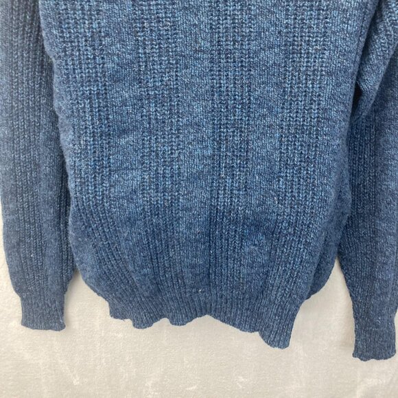 Vintage 90s Boathouse Row Wool Blend Sweater Mens XL Blue Ribbed Made in USA - Picture 13 of 14